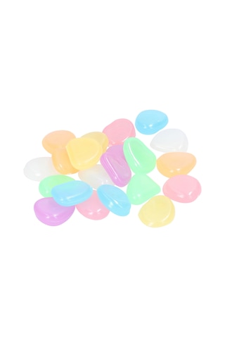 Xiyyadms 200 Adet Çeşitli Renkli Işıklı Taşlar, Akvaryum Bahçe Dekorasyonu, Otomatik Parlayan Yumuşak Elmas Taşları