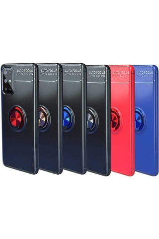 Samsung Galaxy Uyumlu S20 Plus Kılıf Yüzüklü Magnetli Ravel Case