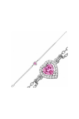 Gümüş Pembe Zirkon Taşlı Kadın Bileklik Gümüş Pembe Zirkon Taşlı Kadın Bileklik