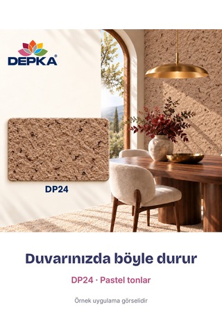 Depka Pamuk Sıva Dp24 2 Kg 7-8 M² İpek Sıva Alternatifi Isı Ve Ses Yalıtımlı Dekoratif Sıva