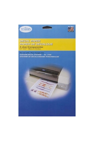 Testors 9201 Decal Paper Clear 6 Sheets