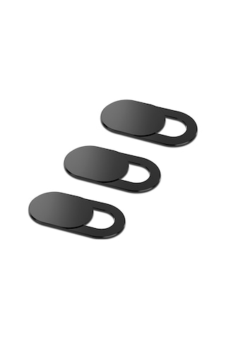 Maiyame Webcam Gizlilik Kapağı: Kayar Mekanizmalı, Siyah Plastik, 18x9mm, 0.1g - 1/3/6 Adet Seçenekli