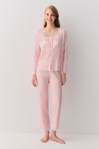 Suwen Sakura Maskülen Pijama Takımı Sh26213660b334 Pembe