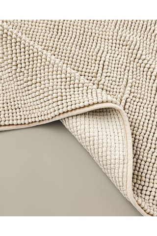 English Home Macaroni Kaydırmaz Taban Banyo Paspası Seti 60x90 + 40x60 Cm Bej Bej