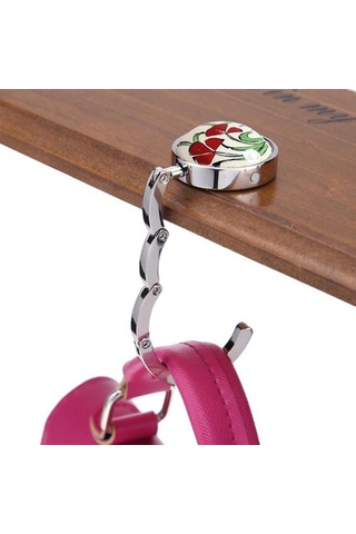 Dekoratif Desenli Masa Kenarı Çanta Askı Aparatı Aleti Askılık 5332 50cm