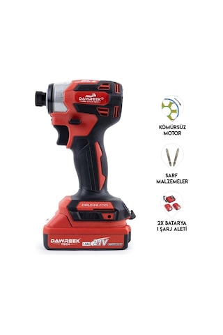 Dawreek BT0209 Akülü Torklu Vidalama Makinesi - Kırmızı
