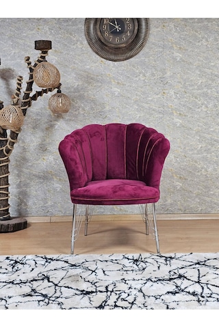 Tekli Krom Kaplama Tel Ayak Papatya Çay Seti Koltuk Tekli Berjer 001