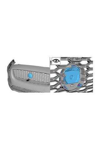 Jaguar Xe Ön Panjur Izgara Panter 3M 3D Logo 100Mm