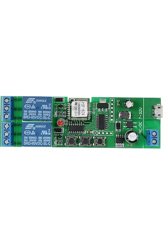 Moly Yunboo 2 Kanal Wifi Akıllı Kontrol Modülü - Uzaktan Kontrol, Zamanlama, Alexa & Google Home Desteği, Tıklama/kilit/bloke Modları - Yeşil Yeşil