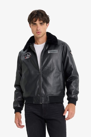 Defacto Regular Fit Peluş Yaka Triko Detaylı İç Cepli Mont F5137ax25wnbk27 Siyah
