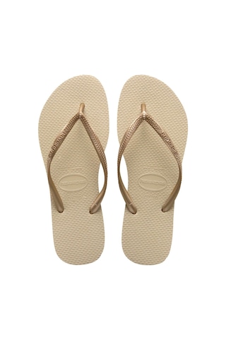 Havaianas Slim Sand Gray/light Golden Kadın Terlik 37-38 Altın