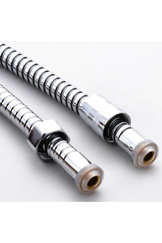 Kustar Yüksek Kaliteli Örgülü Spiralli Banyo Duş Hortumu 1,5 Metre Gri