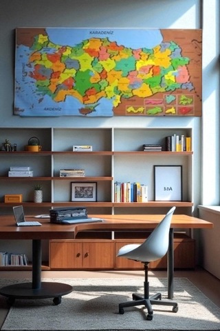 Renkli Türkiye Haritası Duvar Stickerı