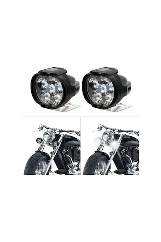 Evrensel 2 Adet Motosiklet Far Scooter Sis Spot Işık Led