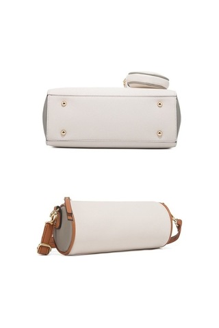 Wondernest 3'ü 1 Arada Moda Çapraz Tasarım Bayan Çapraz Büyük Kapasiteli Çanta Beyaz Beyaz