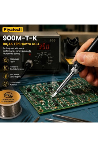 900m-t-k Bıçak Tipi Havya Ucu 936 Uyumlu Kurşunsuz Profesyonel Lehim Ucu