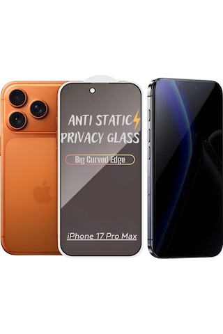 Pp Apple Uyumlu iPhone 17 Pro Max Anti-static 3d Prıvacy Hayalet Toz Tutmayan Kırılmaz Ekran Koruyucu 65992749