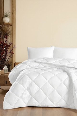Ecotermo Battal Boy Microfiber Antialerjik Silikon Yorgan Çeyizlik Otel Yorganı 235x215 Cm Beyaz
