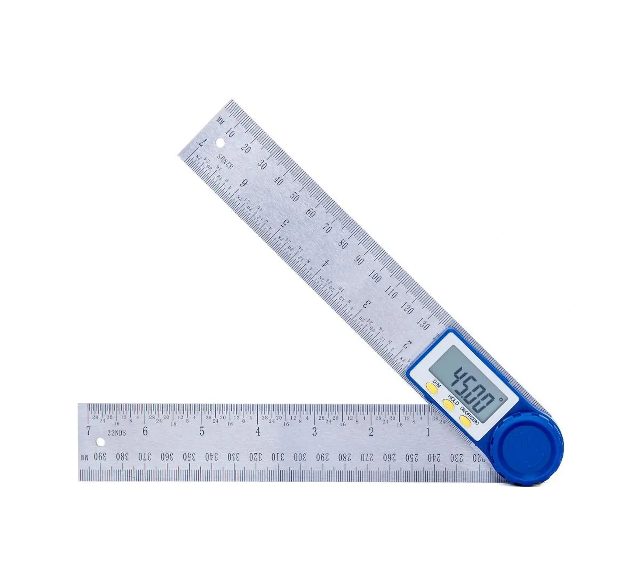 Folinda 200mm Paslanmaz Çelik Dijital Açı Ölçer - 0-360 Hassasiyetli, Lcd Ekranlı, Uzunluk Ve Açı Ölçümü