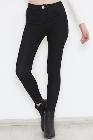 Bensu Store - Süper Likra Kot Pantolon Siyah - 9815.1431. 001
