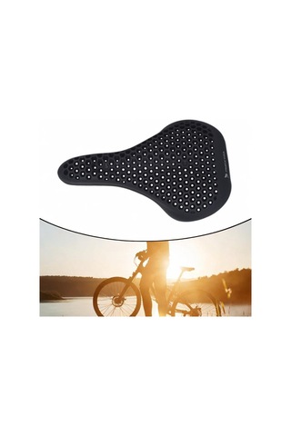 Suntek Erkekler Kadınlar Için Tam Silikon Bisiklet Koltuk Siyah