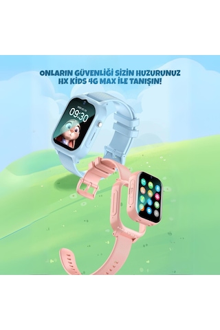 Harvox Hx Kids 4g Max Sim Kartlı Akıllı Çocuk Saati 3 Kordonlu Gps Konum Takibi Arama Konuşma 4g Destekli Pembe