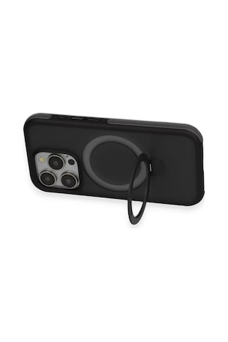 Joko Apple İphone 15 Pro Max Zorda Airbag Magsafe Standlı Kapak - Siyah Kılıf