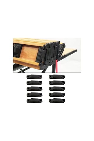 Dolıty 10x Masa Tokaları, Kamp Parçaları Standı, Evrensel Siyah Çok Renkli