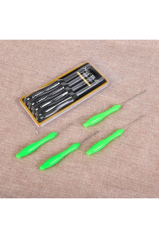 Lemestar 4'lü Plastik Saplı Kaydırmaz Balık Yemi İğnesi Seti - Balıkçılık Araç Gereci