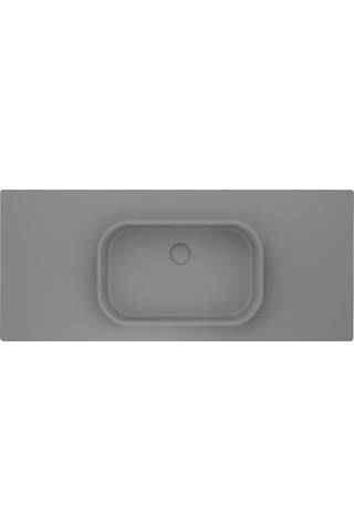 Real Stone Pure Etajerli 70x50 Gri Granit Banyo Lavabosu Gri
