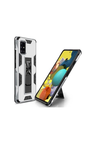 Samsung Uyumlu Galaxy A71 Kılıf Zore Volve Kapak Gri