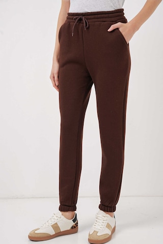 Gabria Paça Lastikli Eşofman Altı Kahverengi