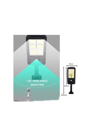 3 Mod Solar Güneş Enerjili Sokak Lambası Solar Bahçe Armatürü No3