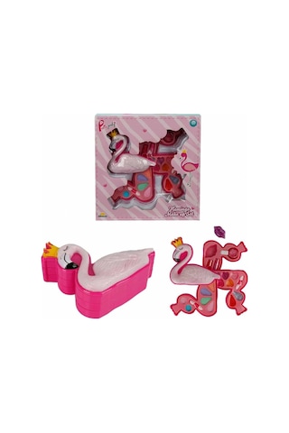 Sunman Flamingo Şekilli 3 Katlı Makyaj Güzellik  Seti