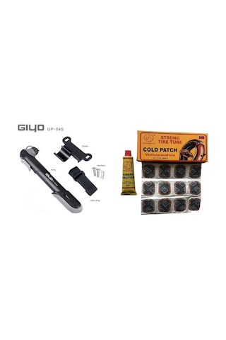 Giyo Bisiklet Pompası Gp-04s & 48 Li Yama Seti