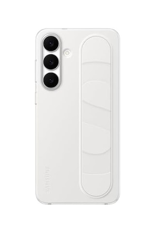 Galaxy Uyumlu S25 Fe Standlı Kordonlu Silikon Kılıf, Beyaz