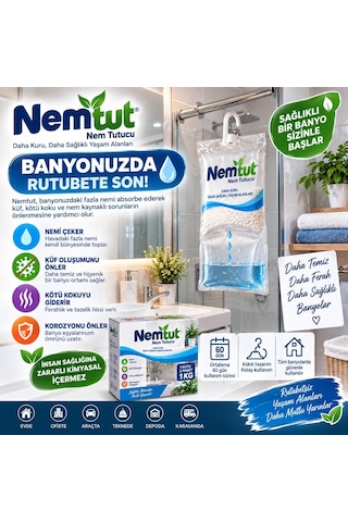 Tr Yazın Sıcak Havalara Karşı Etkili Nem Alıcı Rutubet Emici Koku Ve Küf Önleyici 1 Kg 2 Adet Diğer