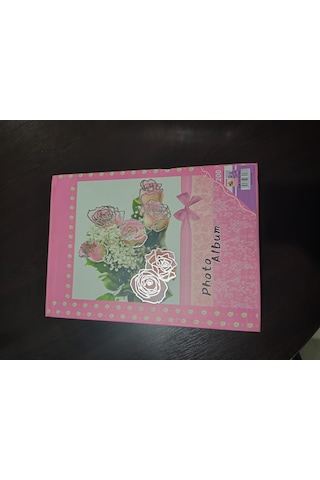 Babydoc Fotoğraf Albümü 200 Lü Pembe Çiçek Desenli 10 15 Cm Anı Albümü