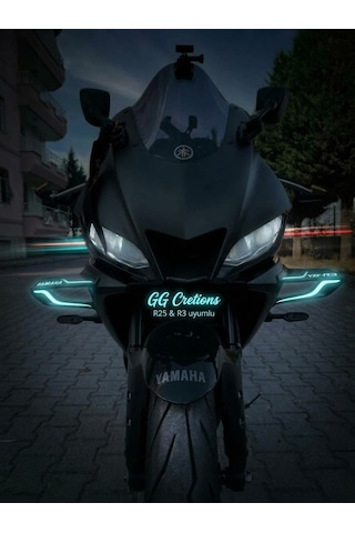 Gg Creations Yamaha R25 & R3 Uyumlu Aerodynamic Winglet Sportif Yan Kanat Seti Boyasız Mat Siyah