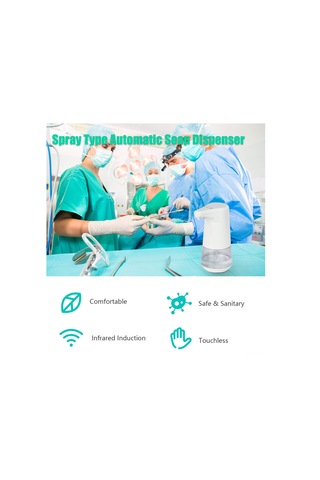 Xindoker Beyaz Otomatik Alkol Sprey Dispenseri 350ml - Entegre Enfrared Sensörlü, Dokunmadan Kullanıma Uygun, Ipx4 Su Geçirmez, Ev/hotel/ofis İçin Beyaz