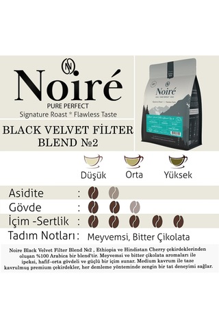 Noire 3'lü Filtre Kahve Tanışma Seti - Premium %100 Arabica Öğütülmüş Ve Çekirdek Taze Kavrulmuş Yöresel Kahve Çekirdek Kahve