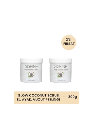 Glow Coconut Scrub - Hindistan Cevizi El, Ayak Ve Vücut Peelingi - 2 Adet