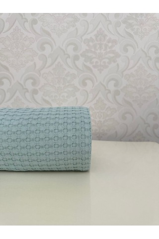 Premium %100 Pamuk Çift Kişilik Yazlık Pike, Yatak Örtüsü,terletmez Kumaş Nilyeşil Renk 240x200cm Yeşil