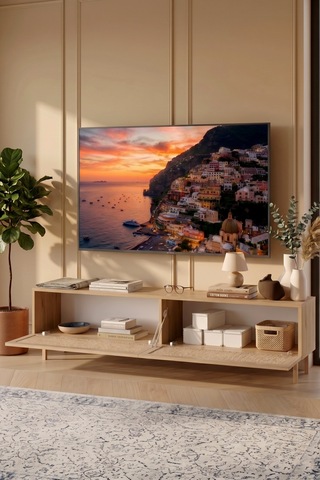 Future Tv Ünitesi Sehpası Ahşap Ayaklı Ahşap Jüt Kapaklı 180cm Sepet-jüt Fr8x-sj Kahverengi
