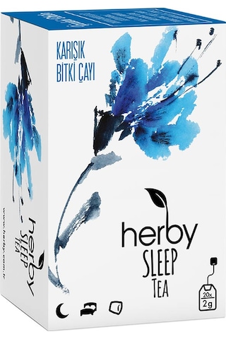 Herby Sleep Tea Uyku Karışık Bitki Süzen Poşet Çay 2'li 20 x 2 G