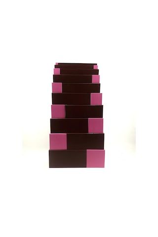 Montessori Pembe Kule - Kahverengi Merdiven