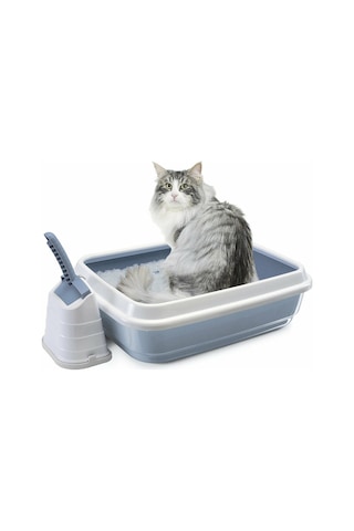 Imac Duo Kürekli Açık Kedi Tuvalet Kabı 59 x 40 x 28 CM