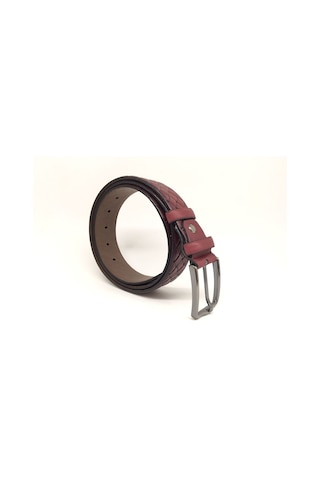Mammamia 3216 Bordo Erkek Pantolon Kemeri 3,5 Cm