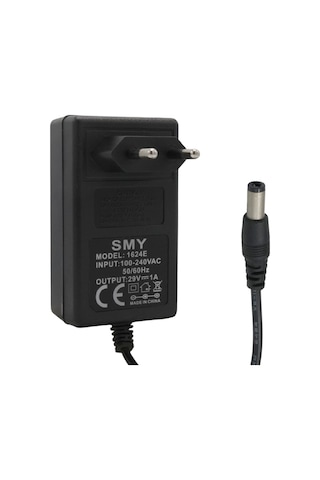 Smy 1624e 29 Volt 1 Amper 5.5 2.5mm + 5.5x2.1mm Uçlu Uyumlu Priz Tipi Adaptör