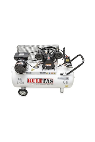 Kuletaş 2 Hp 8 Bar 100 LT Çift Kafa Hava Kompresörü
